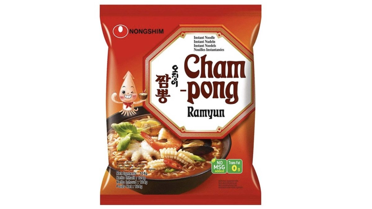 ראמן נודלס בטעם פירות ים פיקנטי צ'אם פונג בשקית - NONGSHIM Champon Ramen