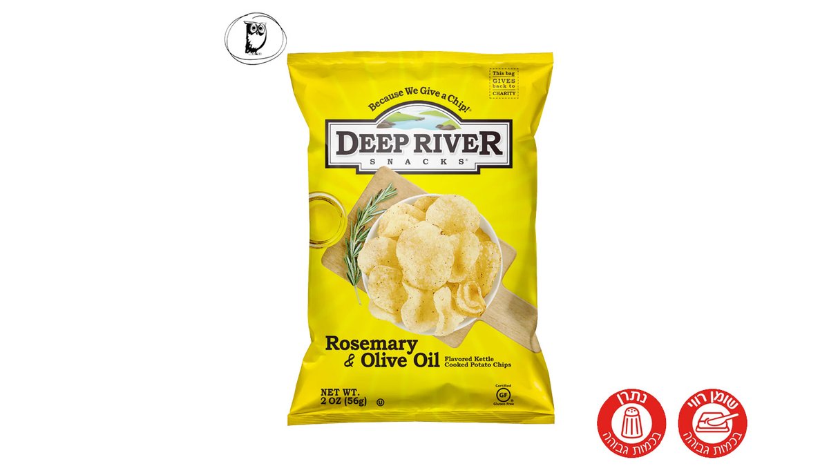 דיפ ריבר חטיף צ'יפס בטעם רוזמרין ושמן זית - DEEP RIVER