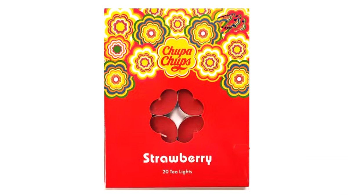 20 נרות TEALIGHT בניחוח תות - CHUPA CHUPS STRAWBERRY