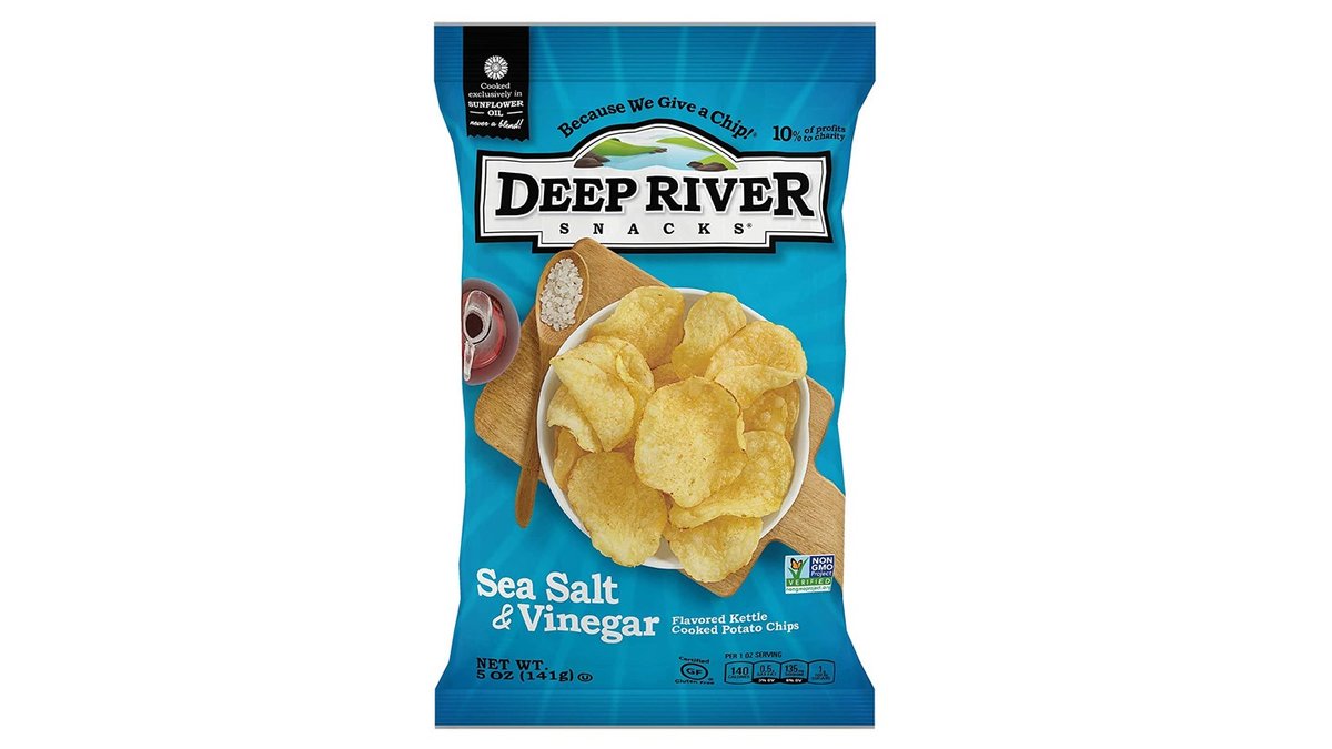 דיפ ריבר חטיף צ'יפס בטעם חומץ ומלח ים - DEEP RIVER