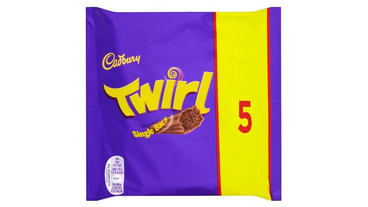 קדבורי טווירל מארז חמישיית חטיפים CADBURY TWIRL