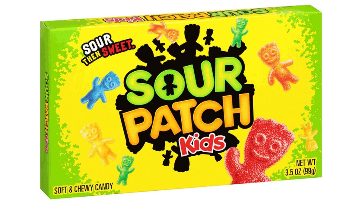 גומי סאוור פאץ' קידס גומי חמוץ בטעם פירות בקופסה - SOUR PATCH