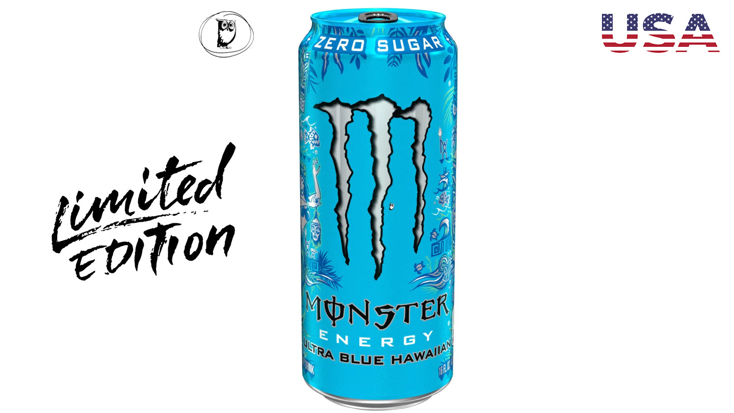משקה אנרגיה קוקטייל טרופי הוואי -Monster Energy Ultra Blue Hawaiian
