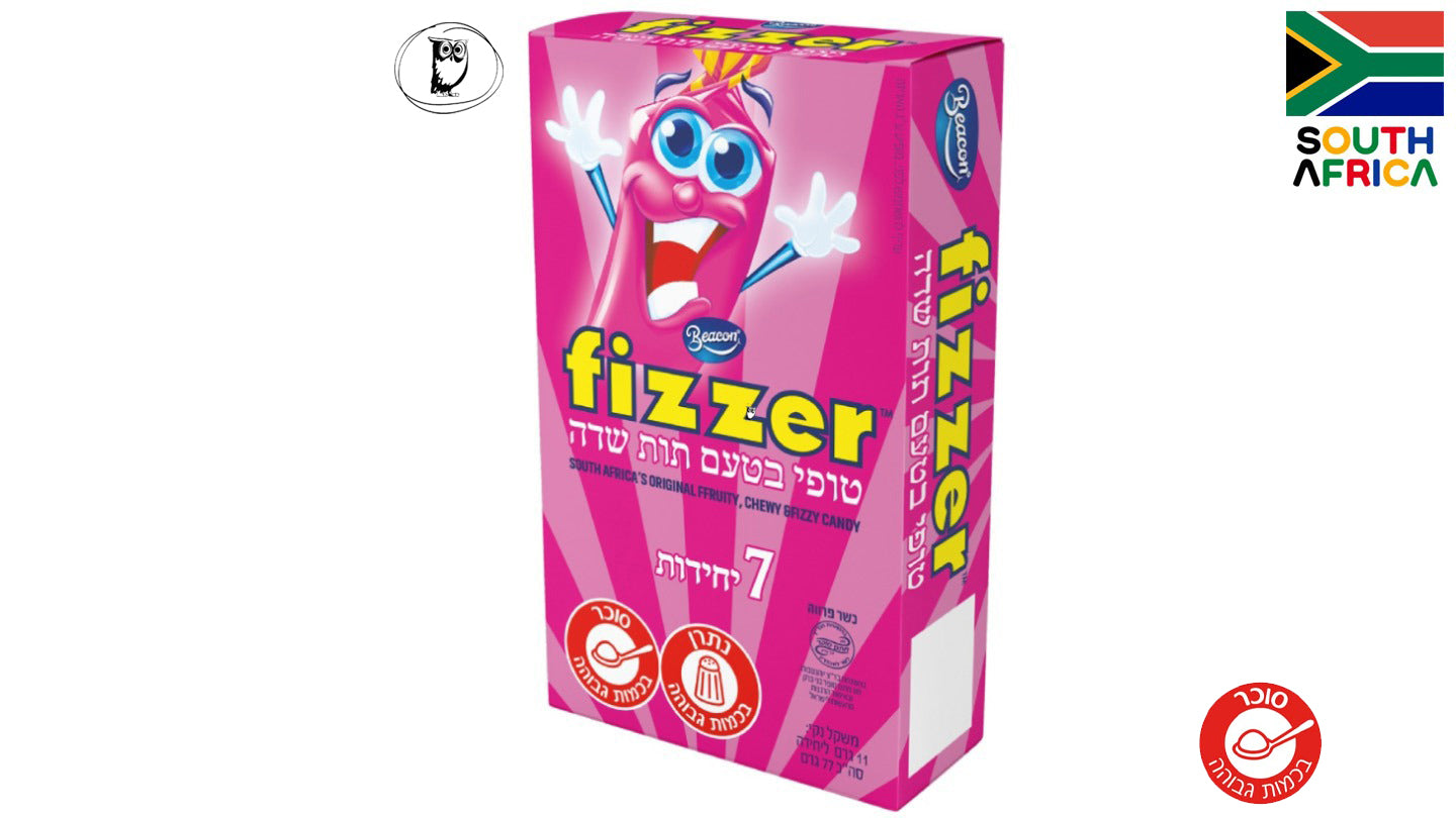 מארז 7 סוכריות טופי תות - FIZZERS