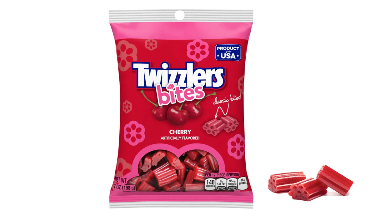 ממתק בטעם דובדבן - TWIZZLERS BITES CHERRY