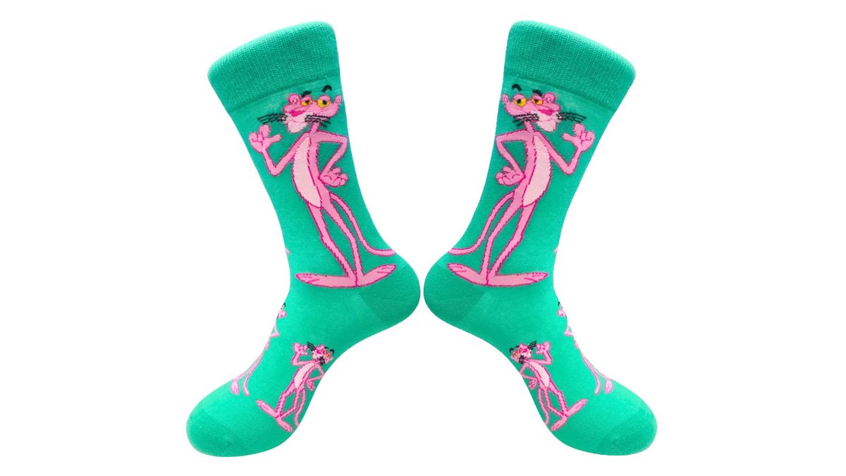 זוג גרביים הפנתר הורוד טורקיז