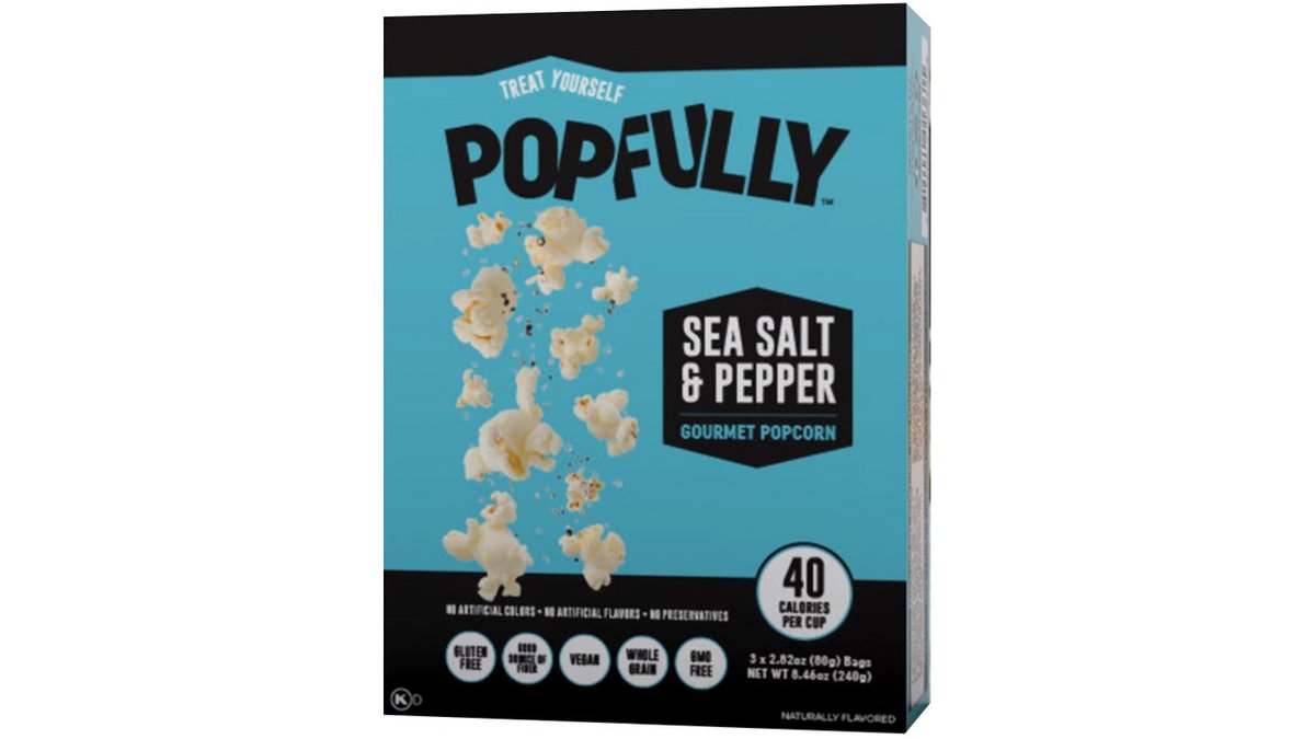 פופקורן למיקרו בטעם פלפל ומלח ים - Popfully SEA SALT & PEPPER