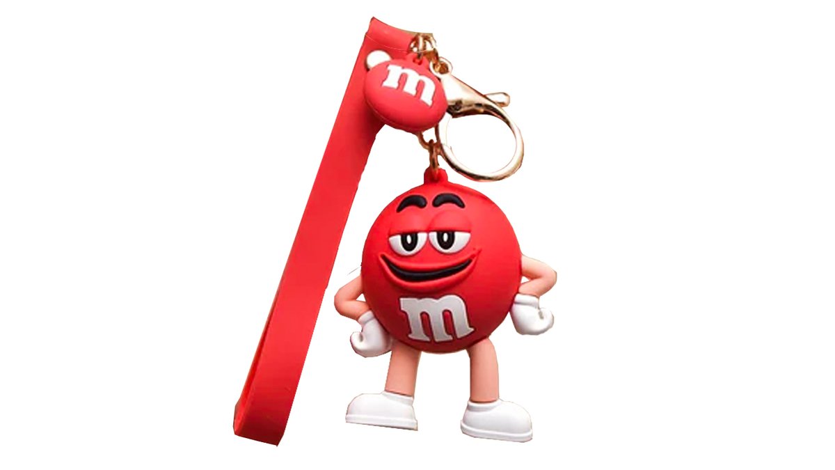 מחזיק מפתחות אם אנד אם אדום m&m