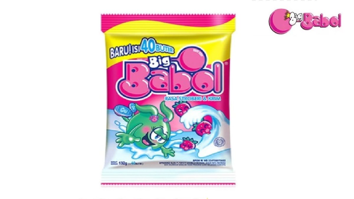צ'ופה צ'ופס שקית 40 מסטיקים תות שמנת - CHUPA CHUPS BIG BABOL