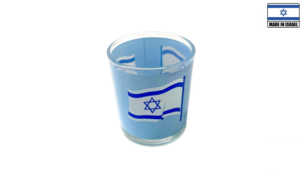 כוס זכוכית לנר זיכרון