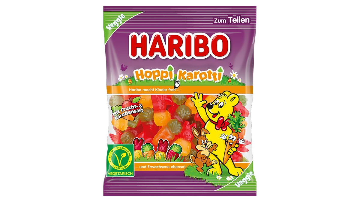 גומי הריבו ארנבים וגזר בטעמי פירות - HARIBO Hoppi Karotti