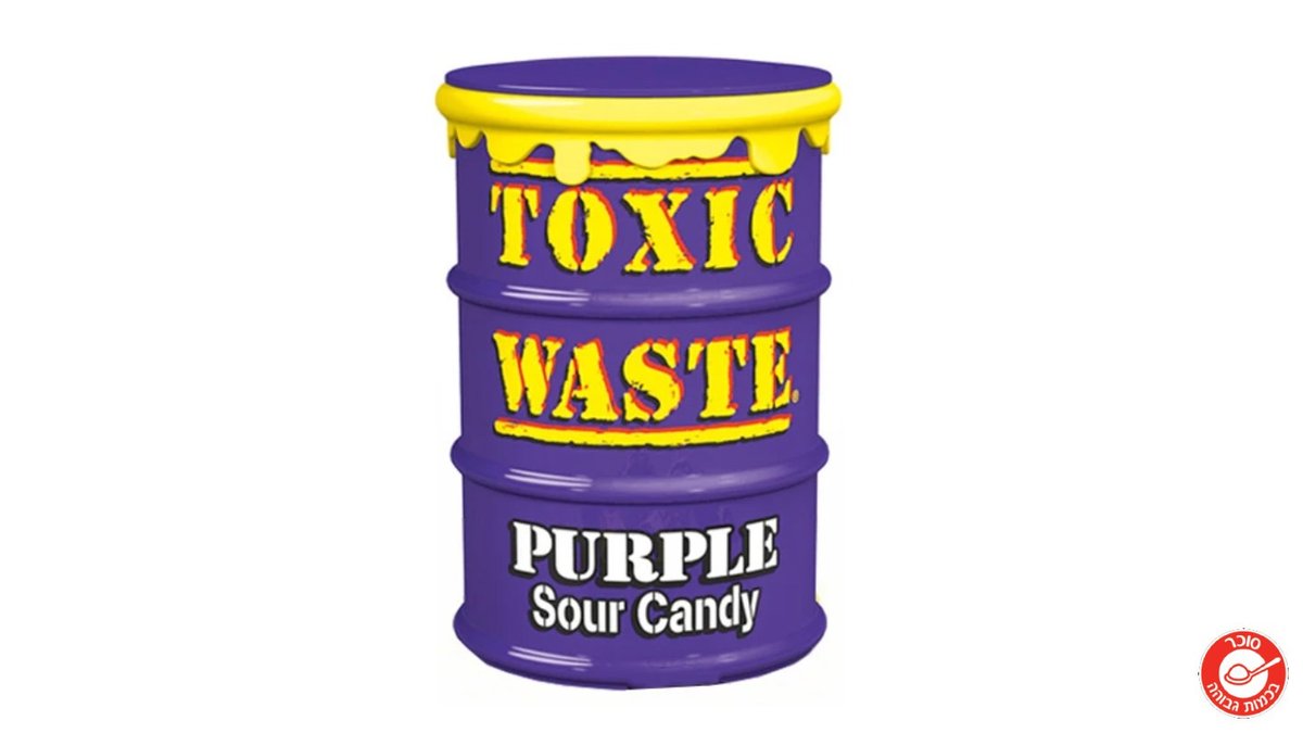 סוכריות חמוצות בחבית סגולה - TOXIC WASTE PURPLE SOUR CANDY