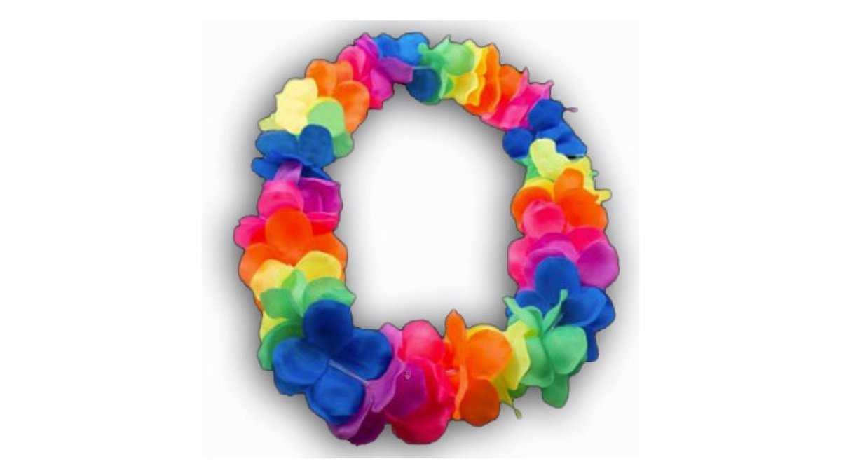 שרשרת הוואי בצבעים זוהרים במיוחד