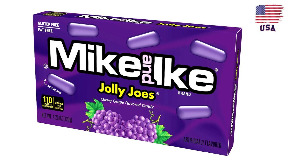 מייק אנד אייק סוכריות לעיסה בטעם ענבים - Mike & Ike Jolly Joes