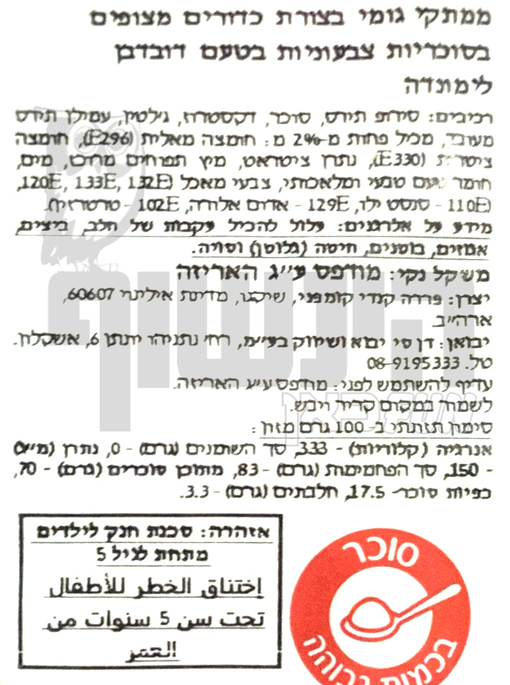 Uploaded ingredient image for נרדס סוכריות גומי מצופות בסוכריות לימונדת דובדבן -NERDS GUMMY CLUSTERS Cherry Lemonade Blitz