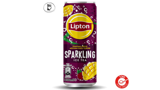 ליפטון אייס תה מוגז בטעם פירות טרופיים – Lipton Sparkling Ice Tea Tropical Fruit