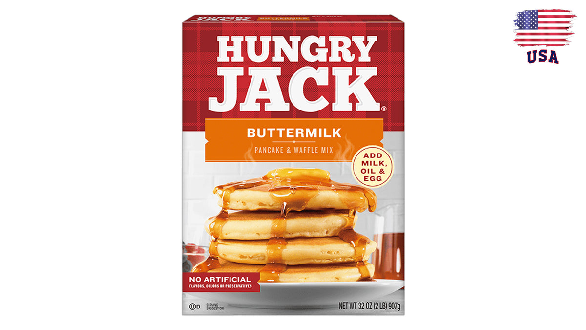 תערובת להכנת פנקייק באטרמילק אמריקאי -Hungry Jack Pancake & Waffle BUTTERMILK