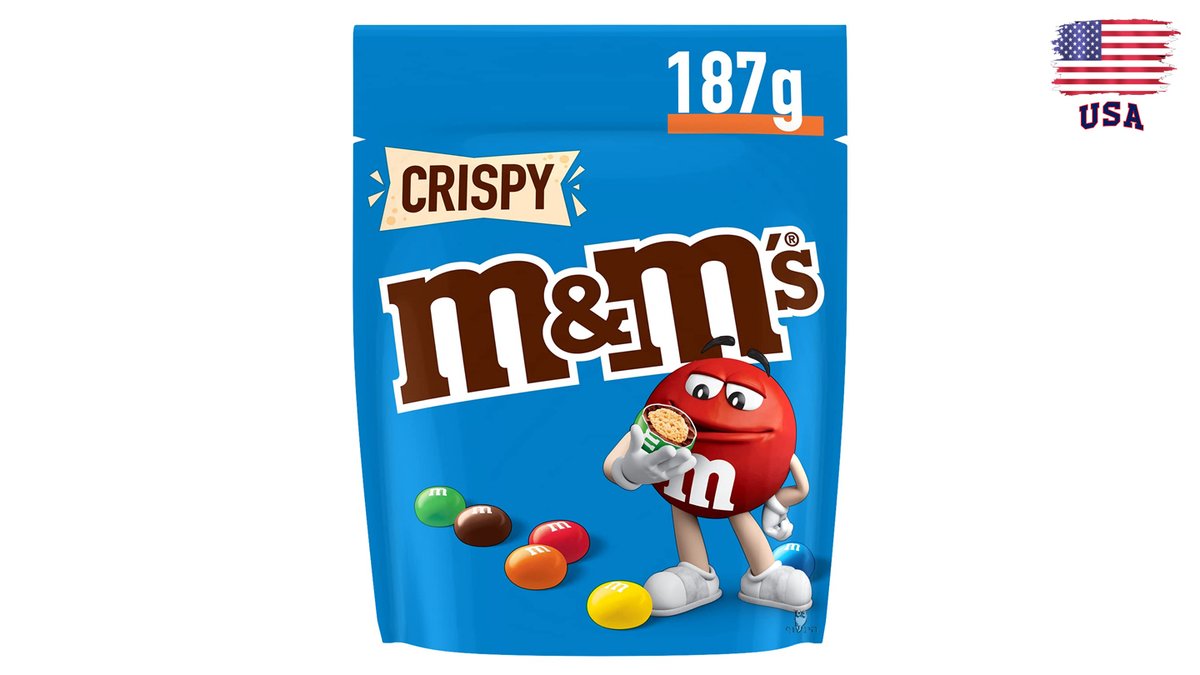 M&M אם אנד אם עדשי שוקולד קריספי בשקית 187 גרם