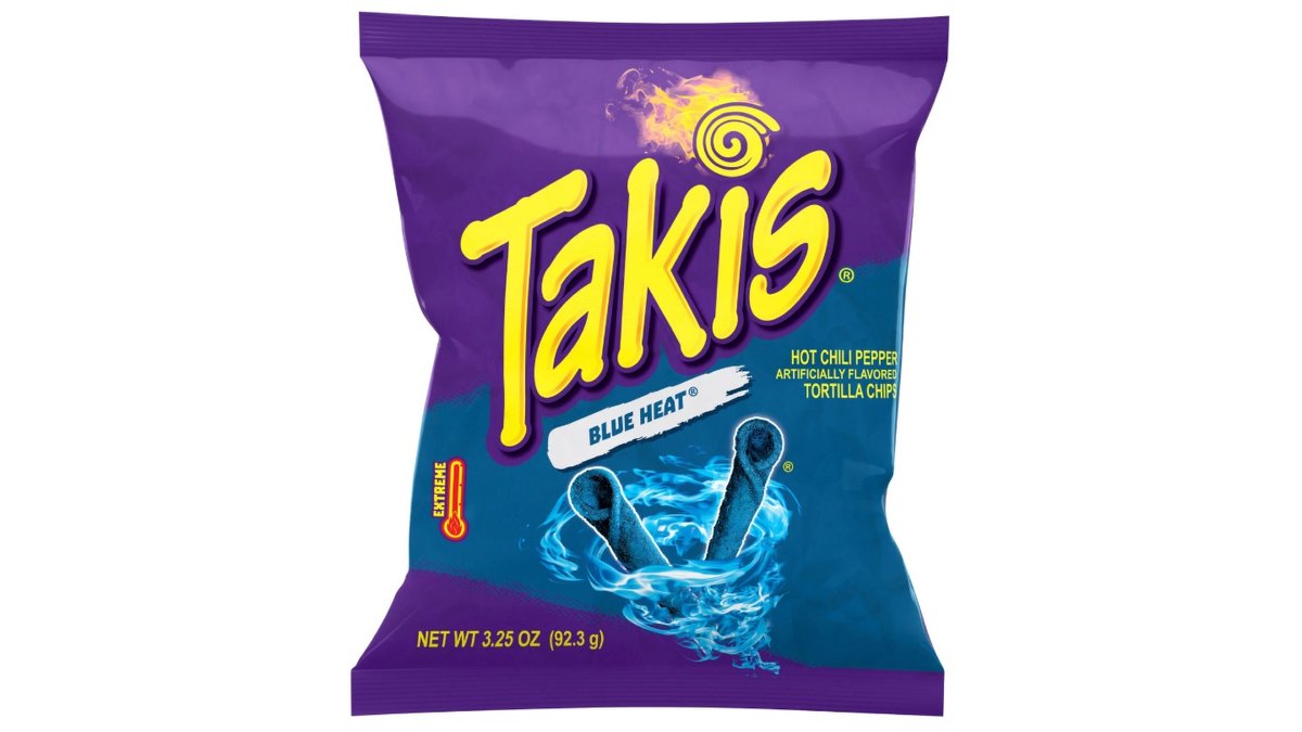 טאקיס חטיף תירס חריף כחול -   Takis Blue Heat Hot Chili Pepper