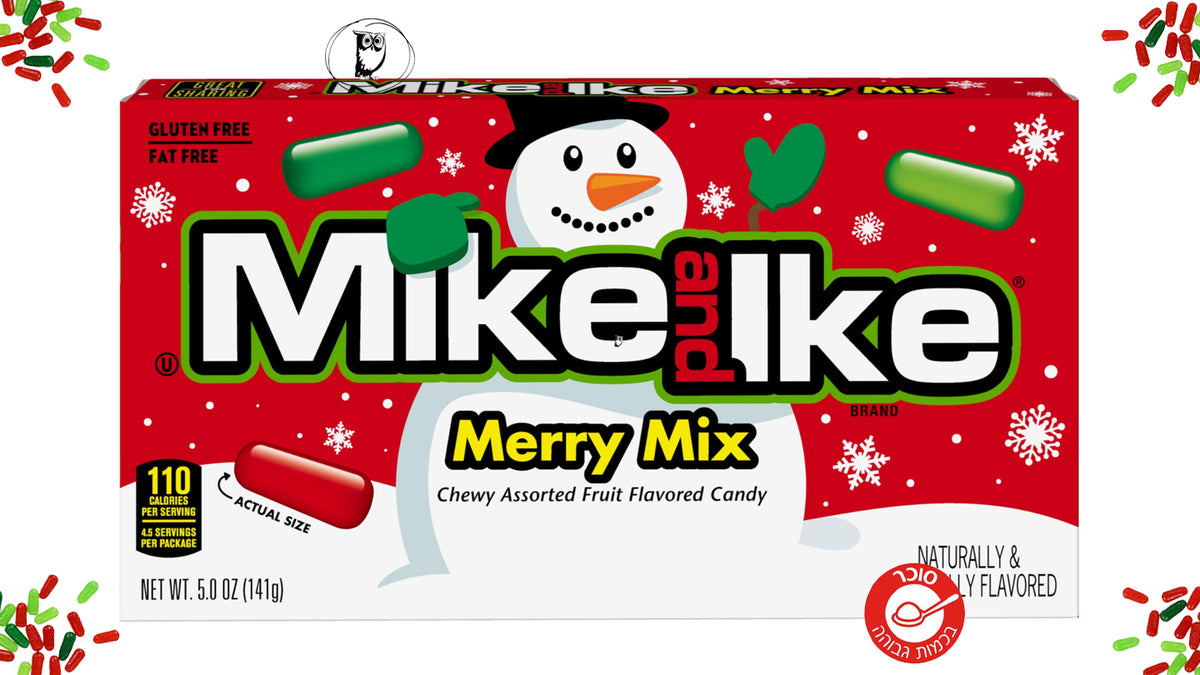 מייק אנד אייק סוכריות לעיסה מיקס חג המולד - Mike and Ike Merry Mix
