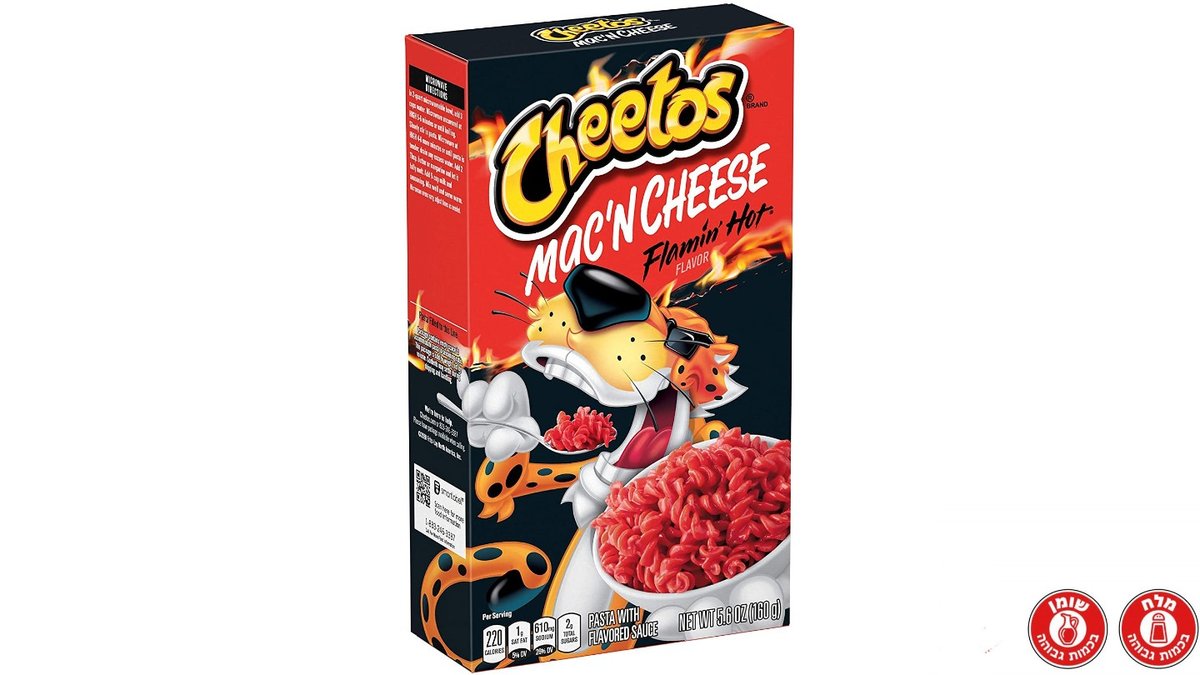 CHEETOS MAC'N'CHEESE FLAMIN HOT - Hot, spicy cheese-flavored pasta for quick preparation