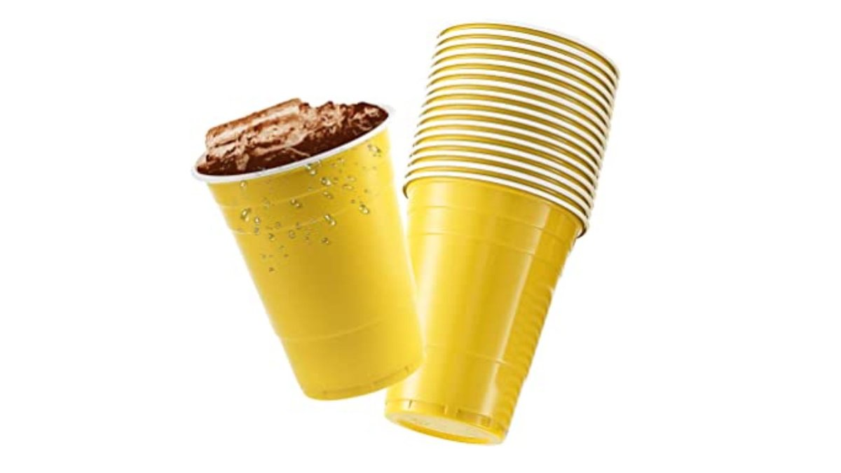 20 כוסות בירה 500 מ"ל בצבע צהוב