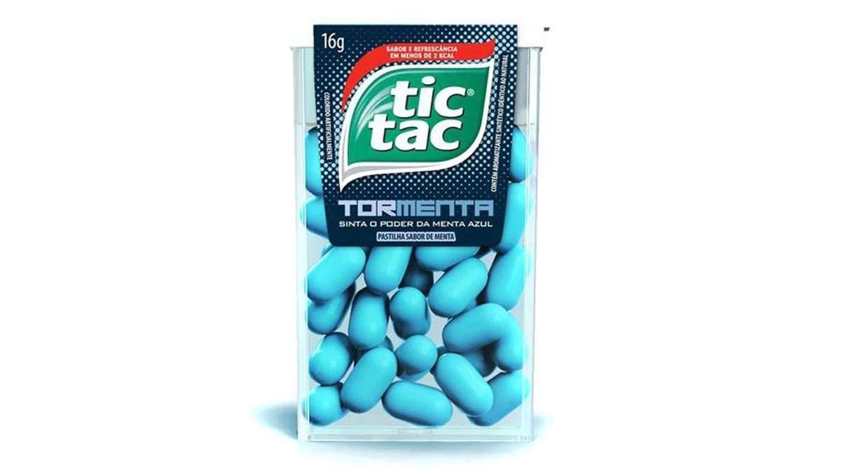 טיק טק סוכריות דחוסות בטעם מנטה חזק - TICTAC INTENSE MINT תכלת