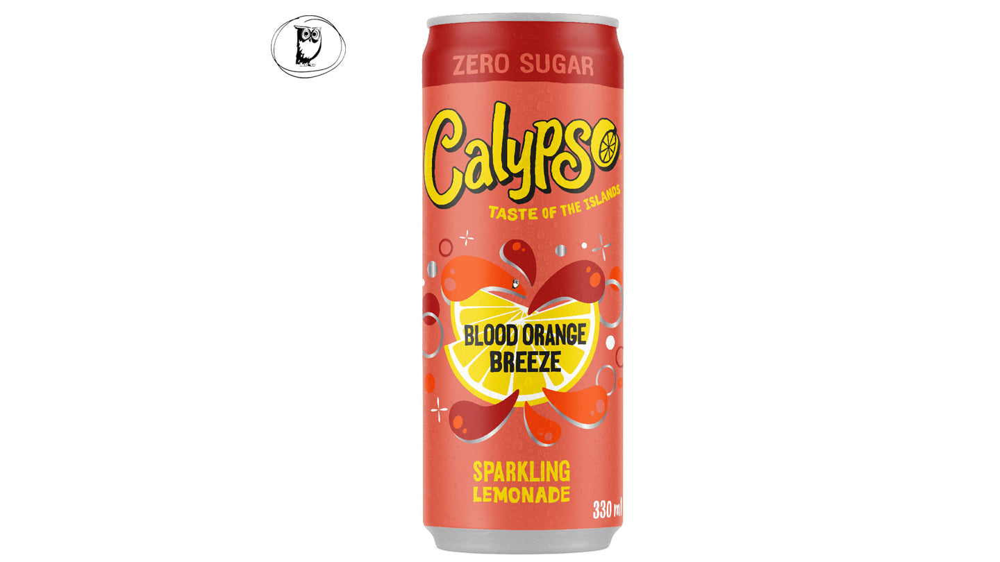 לימונדה מוגזת ללא סוכר בטעם תפוז דם -Calypso Blood Orange Breeze Zero Sugar