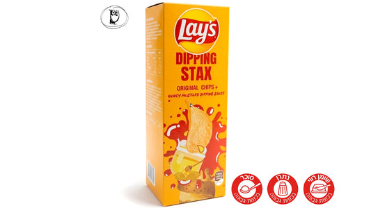 חטיף צ׳יפס  בטעם קלאסי  עם רוטב חרדל ודבש - Dipping Stax Original Honey mustard