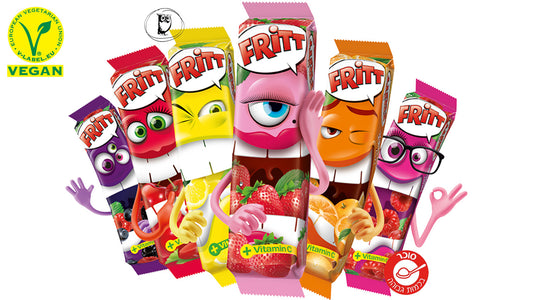 מארז 4 פסי טופי פירות - Fritt