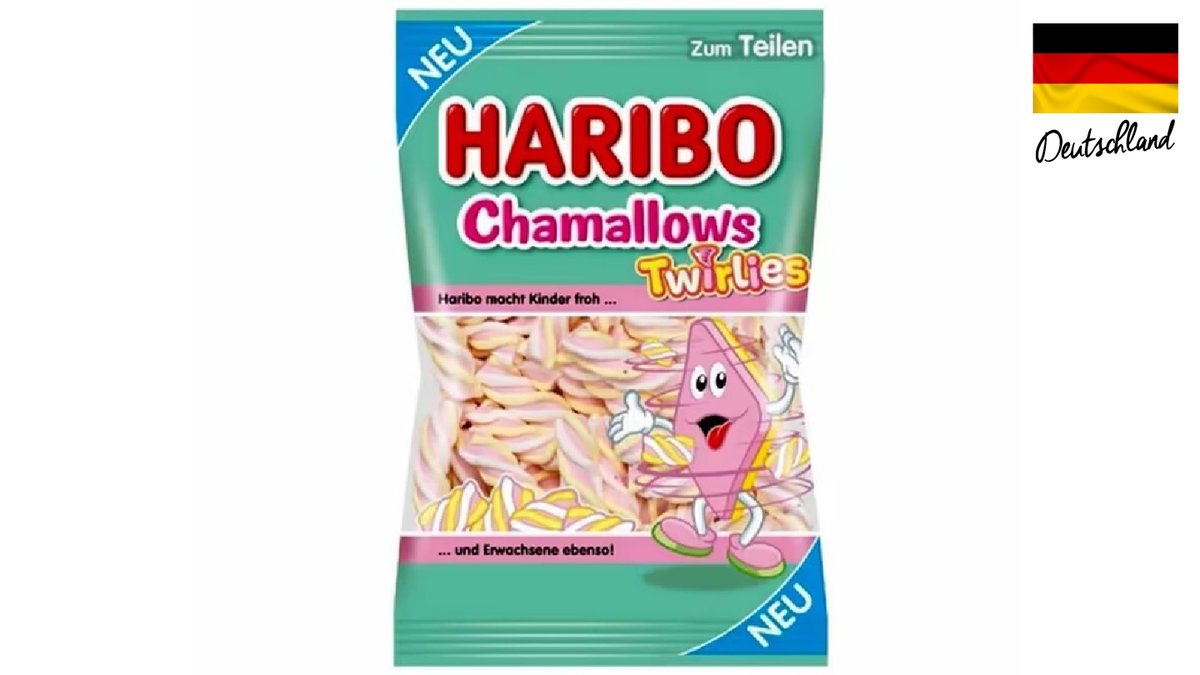 מרשמלו הריבו מסולסל בשקית ענק - Haribo Chamallows Twirlies ‏