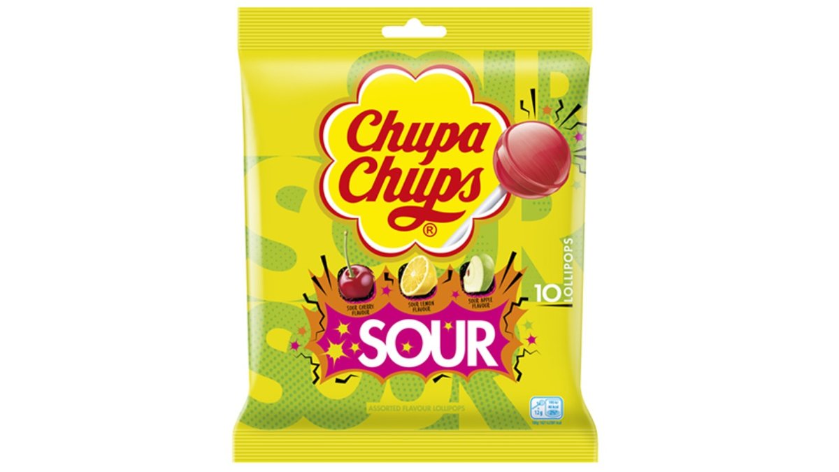 צ'ופה צ'ופס מארז סוכריות חמוצות על מקל CHUPA CHUPS SOURS