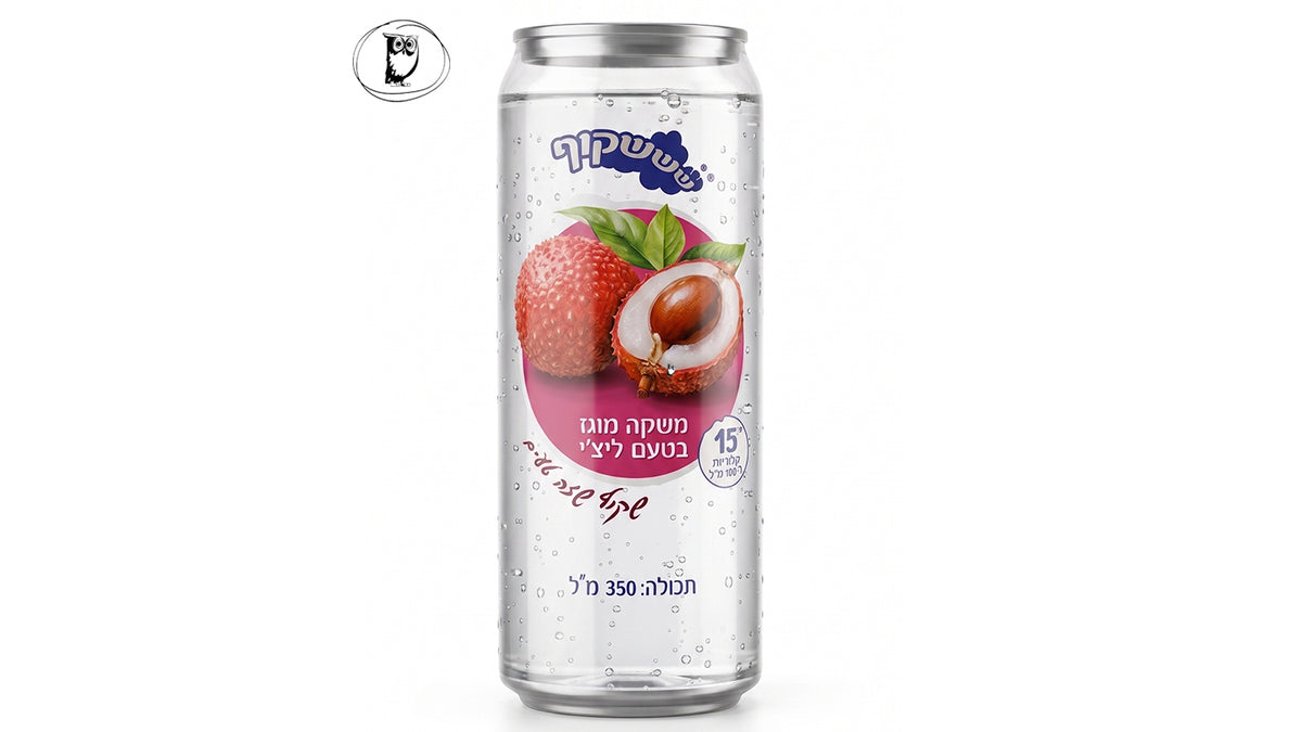 משקה מוגז בטעם ליצ'י מופחת קלוריות - שששקוף