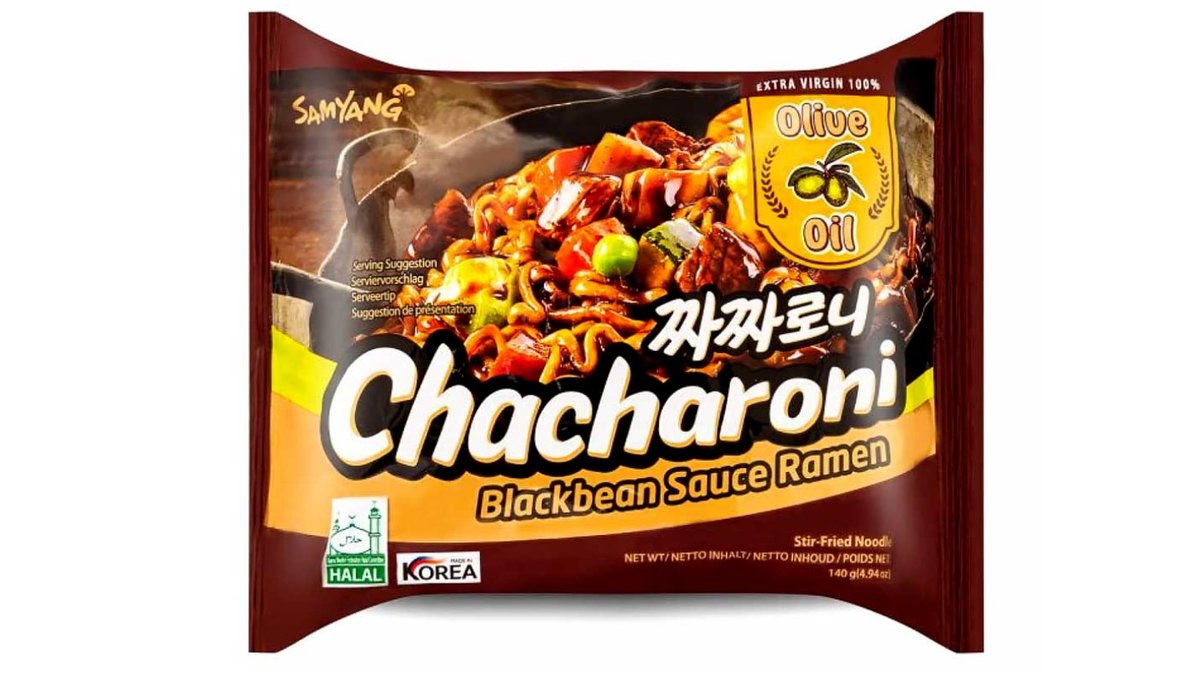 נודלס בטעם שעועית שחורה בשקית - Samyang Chacharoni