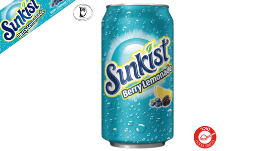 פחית משקה תוסס פירות יער ולימונדה  - Sunkist Berry Lemonade