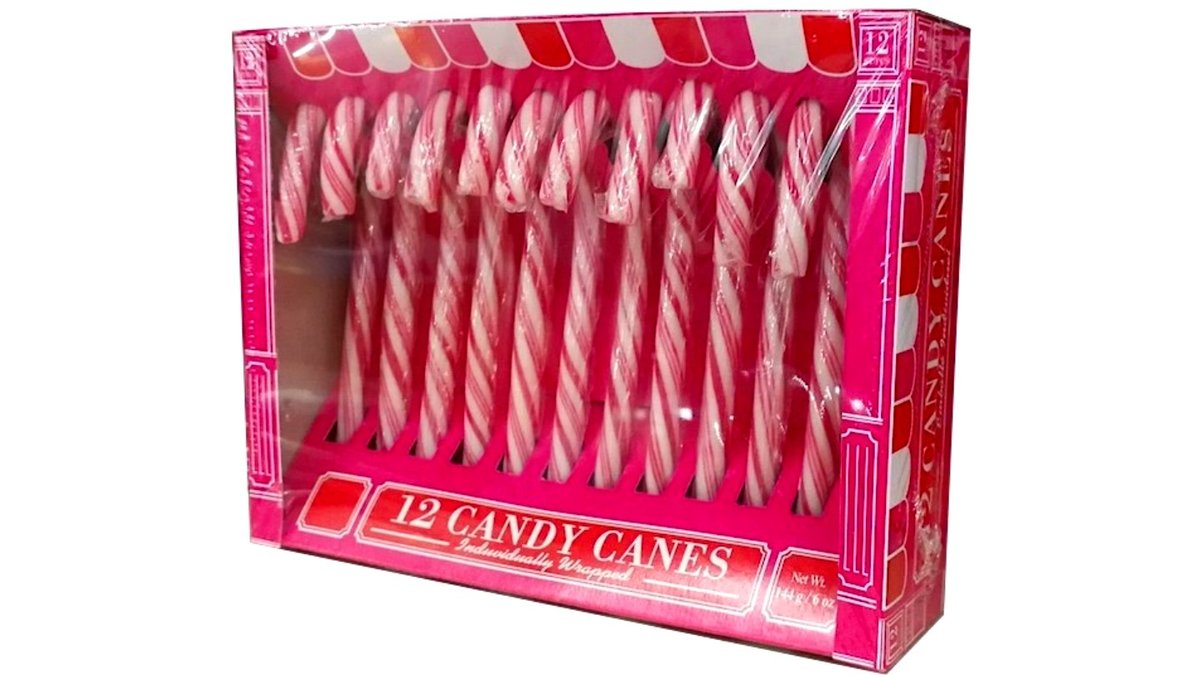 מארז 12 מקלות סבא בטעם תות - CANDY CANES