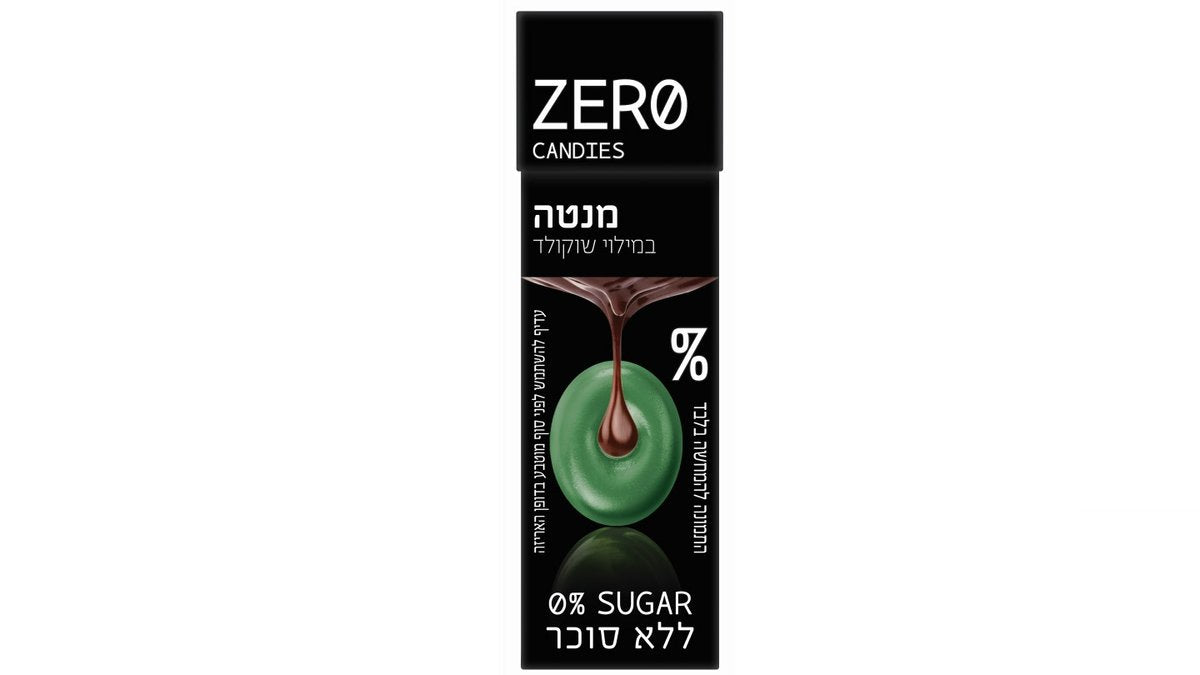 סוכריות ללא סוכר בטעם מנטה במילוי שוקולד - ZERO
