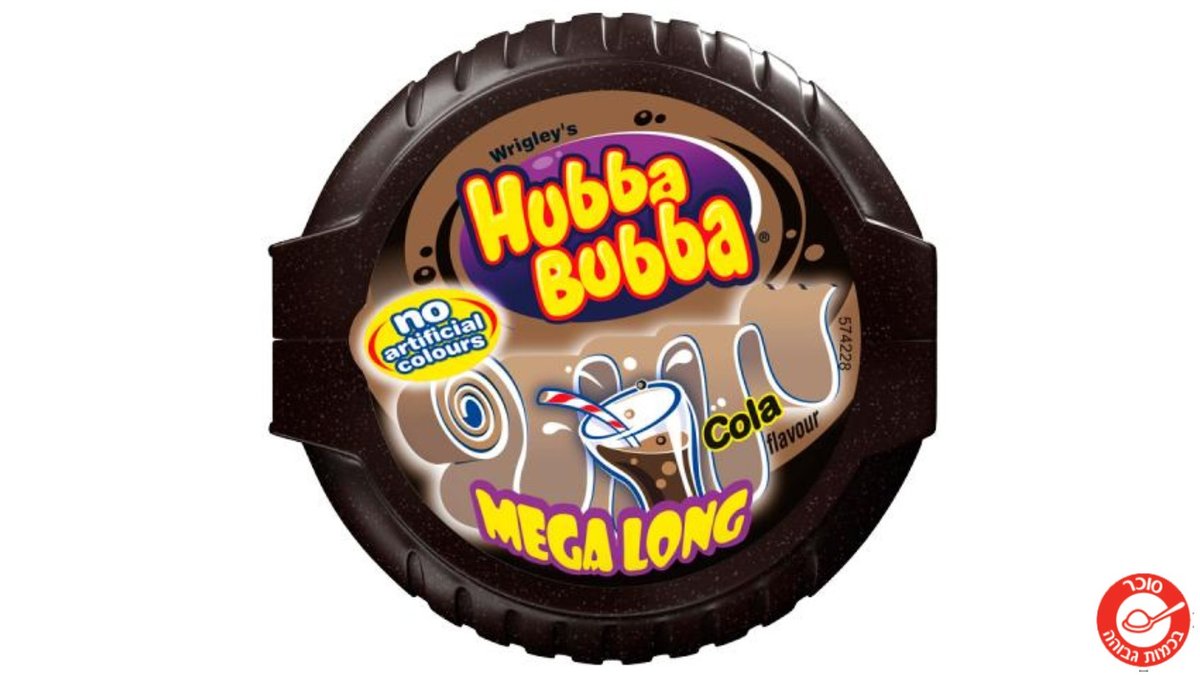 Hubba Bubba Cola Flavored Gum Tape - HUBBA BUBBA MEGA LONG Brown
