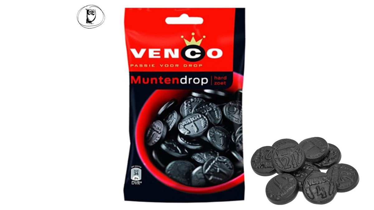 Hard liquorice candies in the shape of "coins" - Venco Muntendrop