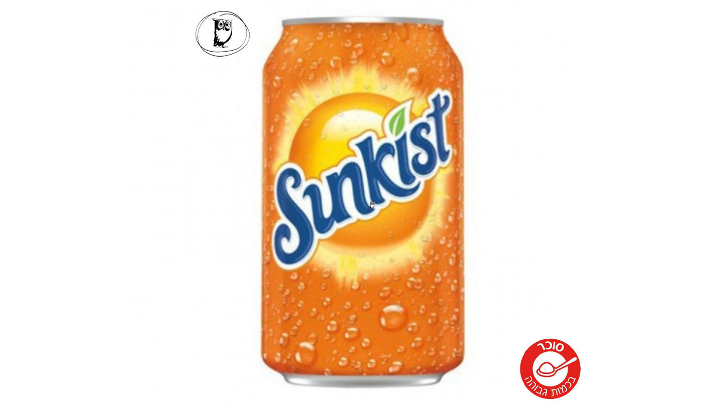 פחית משקה תוסס תפוז - SUNKIST