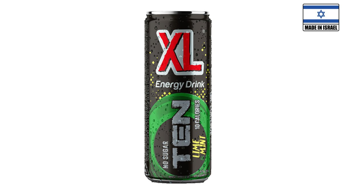 Excel Sugar-Free Energy Drink with Mint and Lime Flavor - XL TEN