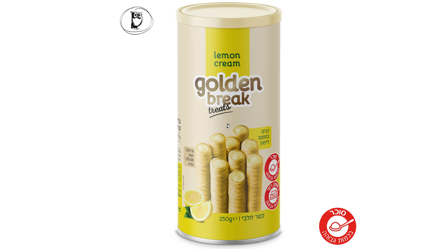 גליליות וופל ממולאות בקרם בטעם לימון