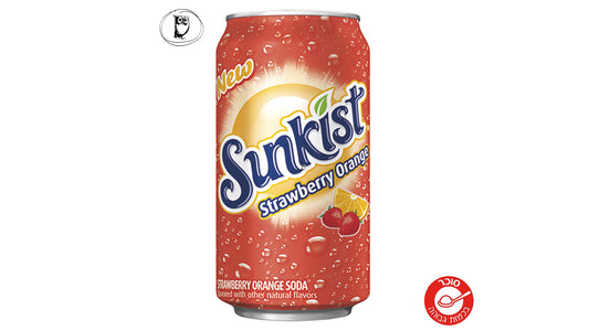 פחית משקה תוסס תות תפוז  -Sunkist Strawberry Orange