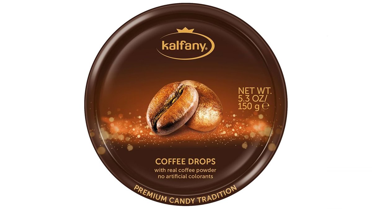 סוכריות קשות בטעם קפה בקופסת פח KALFANY Coffee Drops