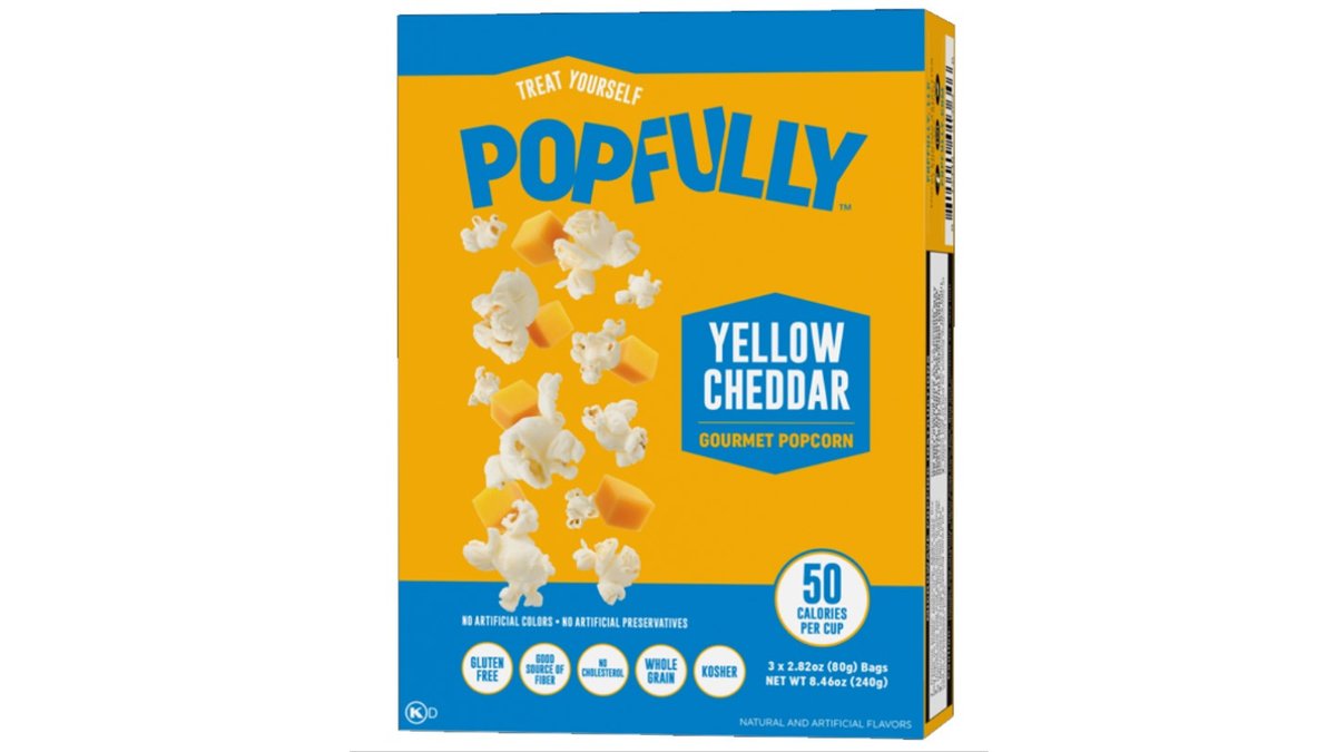 פופקורן למיקרו בטעם צ'דר צהוב - Popfully  YELLOW CHEDDAR