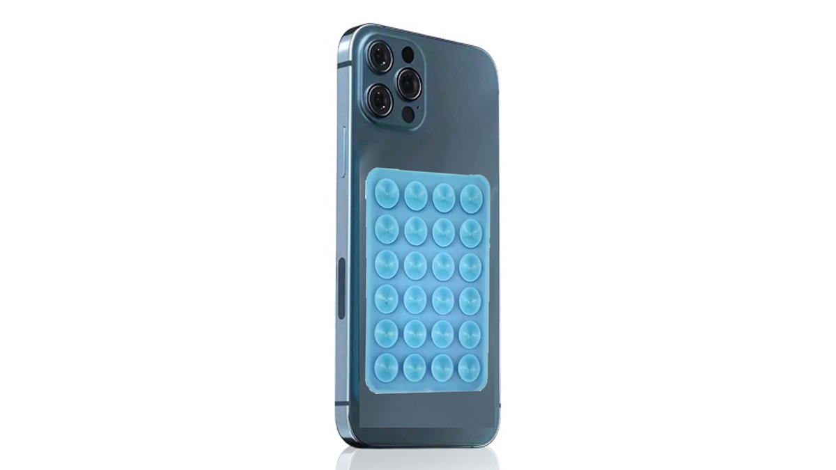 מדבקת סיליקון  ואקום תכלת לנייד STIKTOK