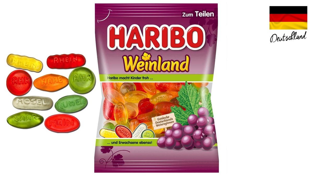 HARIBO wine gum in fruit flavors - HARIBO WEINLAND