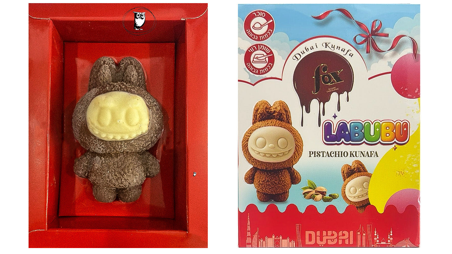לבובו שוקולד דובאי ממולא פיסטוק וקדאיף   - FOX  LABUBU Pistachio Kunafa