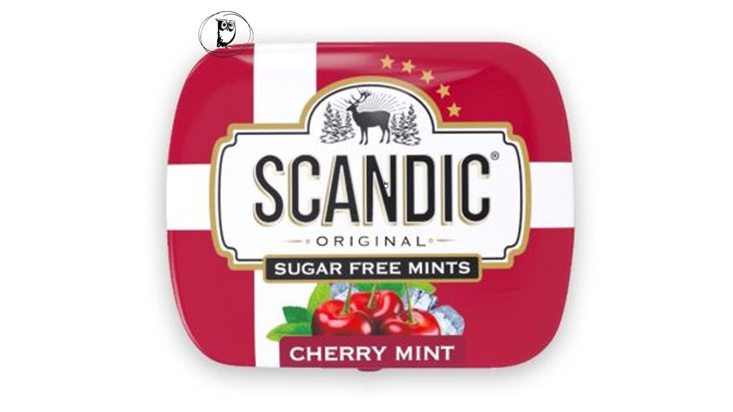 Cherry Mint Candies - Sugar Free - Scandic Original Sugar Free Mints - Cherry Mint