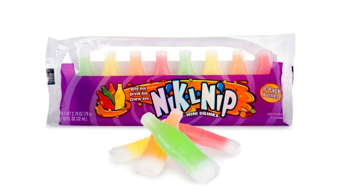 מיני בקבוקים (8 יח') במילוי משקאות בטעמים - Nik-L-Nip